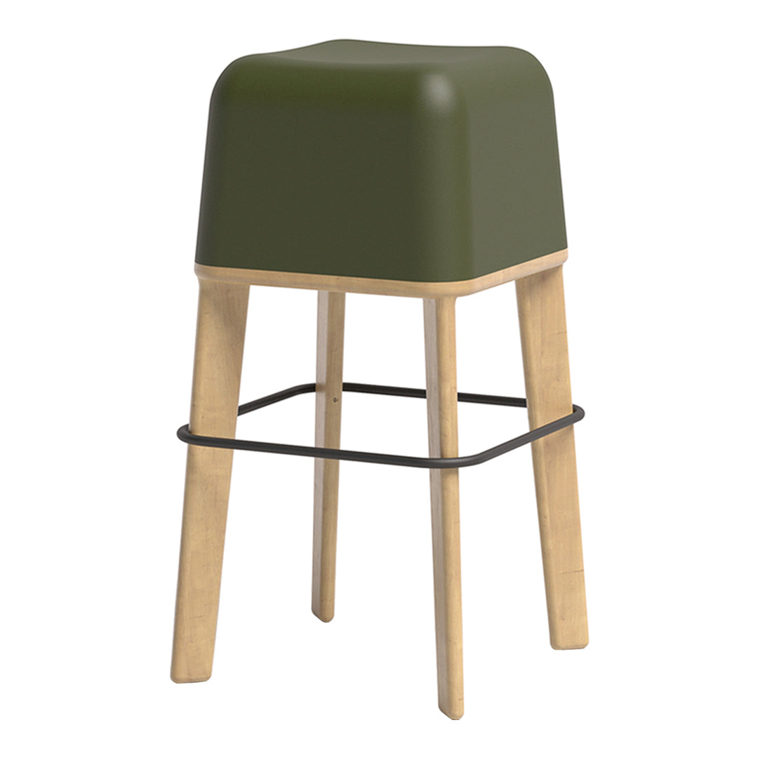 Abisko 75 Bar Stool - Adjustable Height Modern Kitchen Counter Stool with Backrest for Dining, Kitchen Island & Home Bar Use