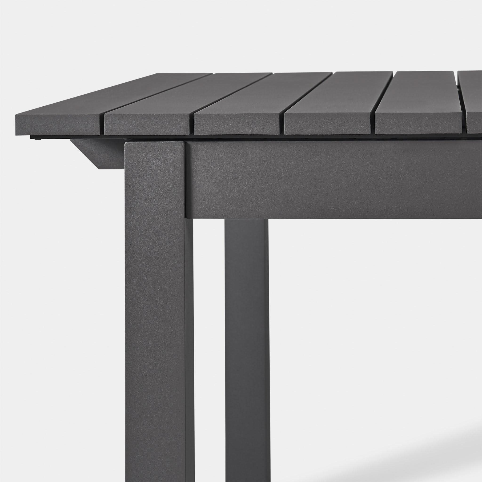 Pacific Aluminum Extension Dining Table - Expandable for 6 to 10 People, Modern Outdoor/Indoor Use - Perfect for Patio, Garden, or Large Family Gatherings