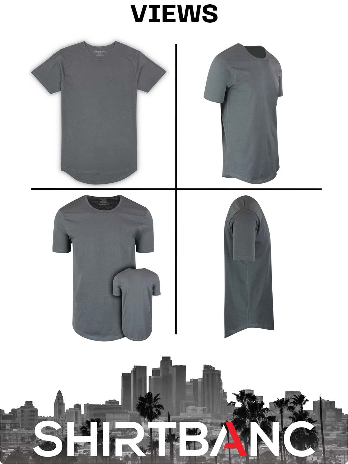 ShirtBANC Men's Dropcut Hipster Shirts 6-Pack Bundle - Long Length Hip Hop T-Shirts for Streetwear & Casual Outfits | Perfect for Concerts, Parties & Urban Fashion