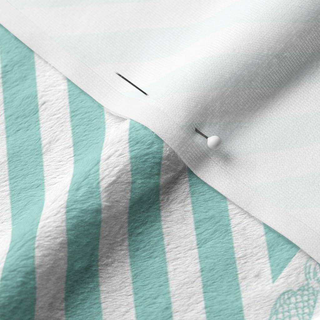 Premium Nautical Cheater Print Minky Fabric by The Yard - Soft Plush Material for Sewing Baby Blankets, Quilt Backing & DIY Home Decor Projects - Perfect for Nursery, Bedding & Crafting