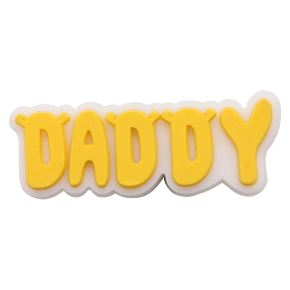 1Pcs I Love Papa Slippers PVC Shoe Button Charms - Best Dad Clog Accessories for DIY, Man Phone Case - Perfect Father's Day Gift for Dad, Husband, Grandfather - Home, Office & Casual Wear
