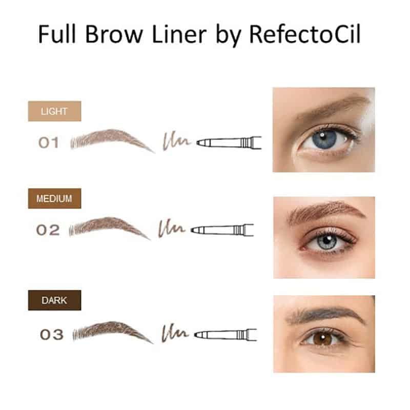 RefectoCil Full Brow Liner #3 Dark Brown - Waterproof Eyebrow Pencil for Natural Looking Brows - Perfect for Daily Makeup & Special Occasions