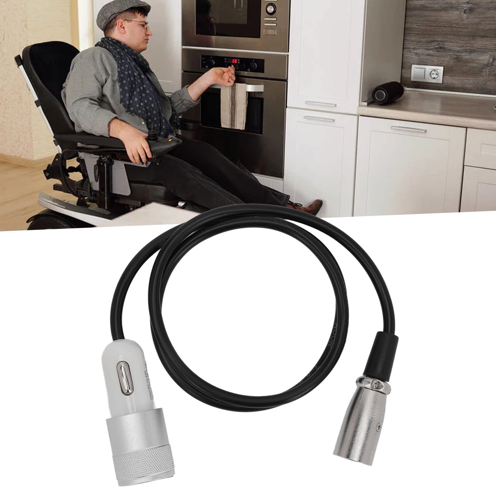 Universal Electric Wheelchair Charger - Fast USB Mobility Scooter Power Supply | Portable Charging Solution for Home & Outdoor Use