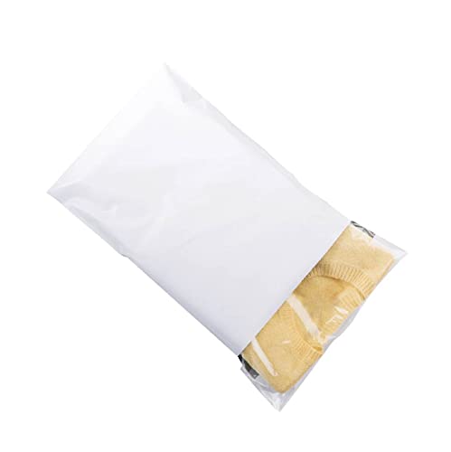 300 PCS 12x15.5 inch White Poly Mailers - Self Adhesive Waterproof Shipping Envelopes, Durable Tear-Proof Mailing Bags for Office, Industrial & Postal Use, Perfect for Ecommerce, Gift Packaging & Mailing Documents