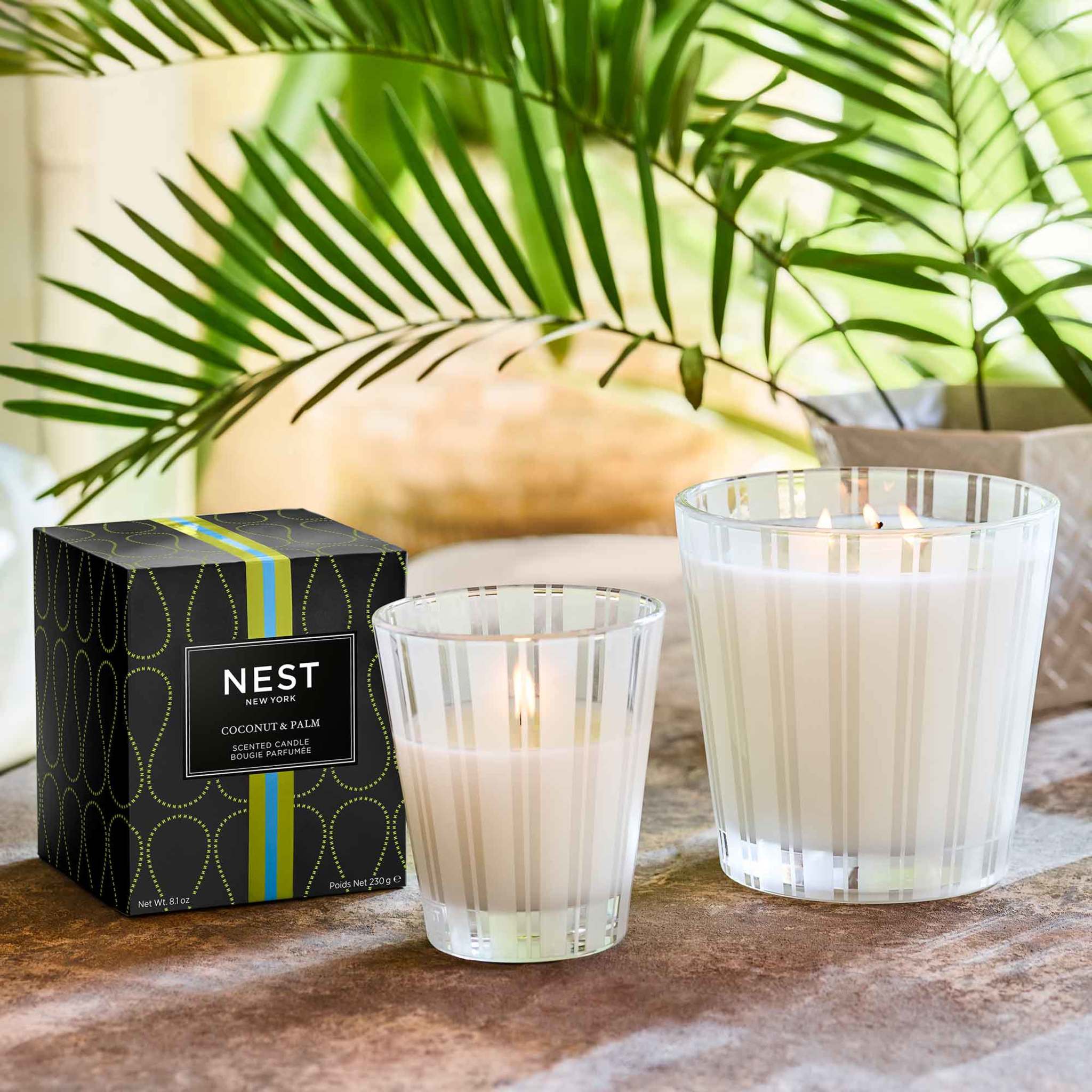 Natural Coconut & Palm Wax Candle - Handmade Eco-Friendly Soy Blend for Home, Relaxation & Aromatherapy - Perfect for Yoga, Meditation & Romantic Dinners