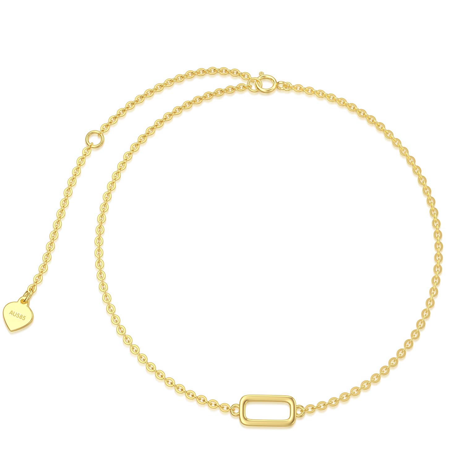 14K Solid Gold Star Bracelet for Women - Celestial Star Link Bracelet | Perfect Christmas, Birthday & Anniversary Jewelry Gift for Wife, Mom, Girlfriend (6