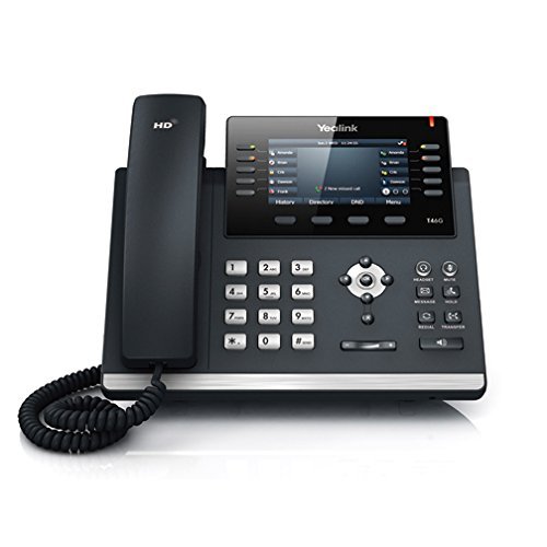 Yealink SIP-T46G Ultra-Elegant Gigabit IP Phone with HD Voice, 4.3