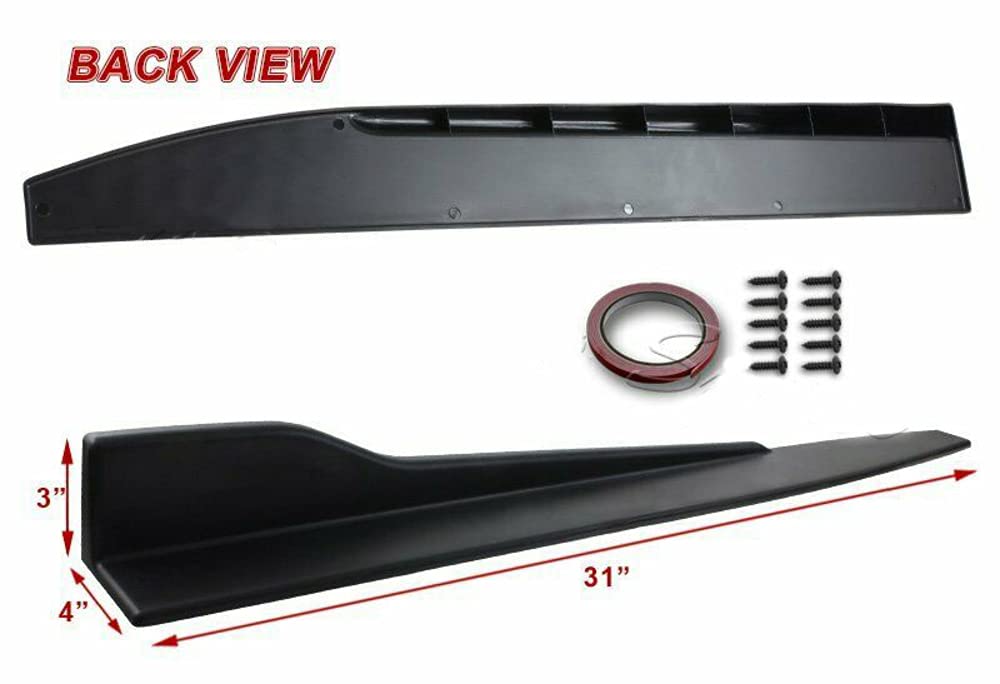 5PCS Front Bumper Lip + Side Skirt Rocker Winglet Canard Diffuser Wing Kit for 2018-2023 Kia Stinger GT-Line | ABS Matte Black Body Spoiler Splitter | Enhanced Aerodynamics & Sporty Styling | Perfect for Car Enthusiasts & Street Racing