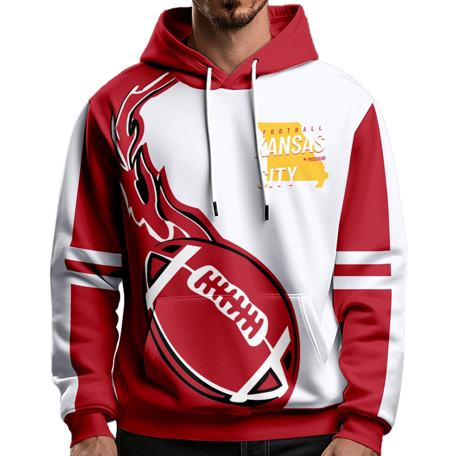 Men's & Women's Football Hoodies - Team City Sweatshirts with Drawstring Hood & Long Sleeves | Fan Apparel, Casual Wear & Game Day Outfits