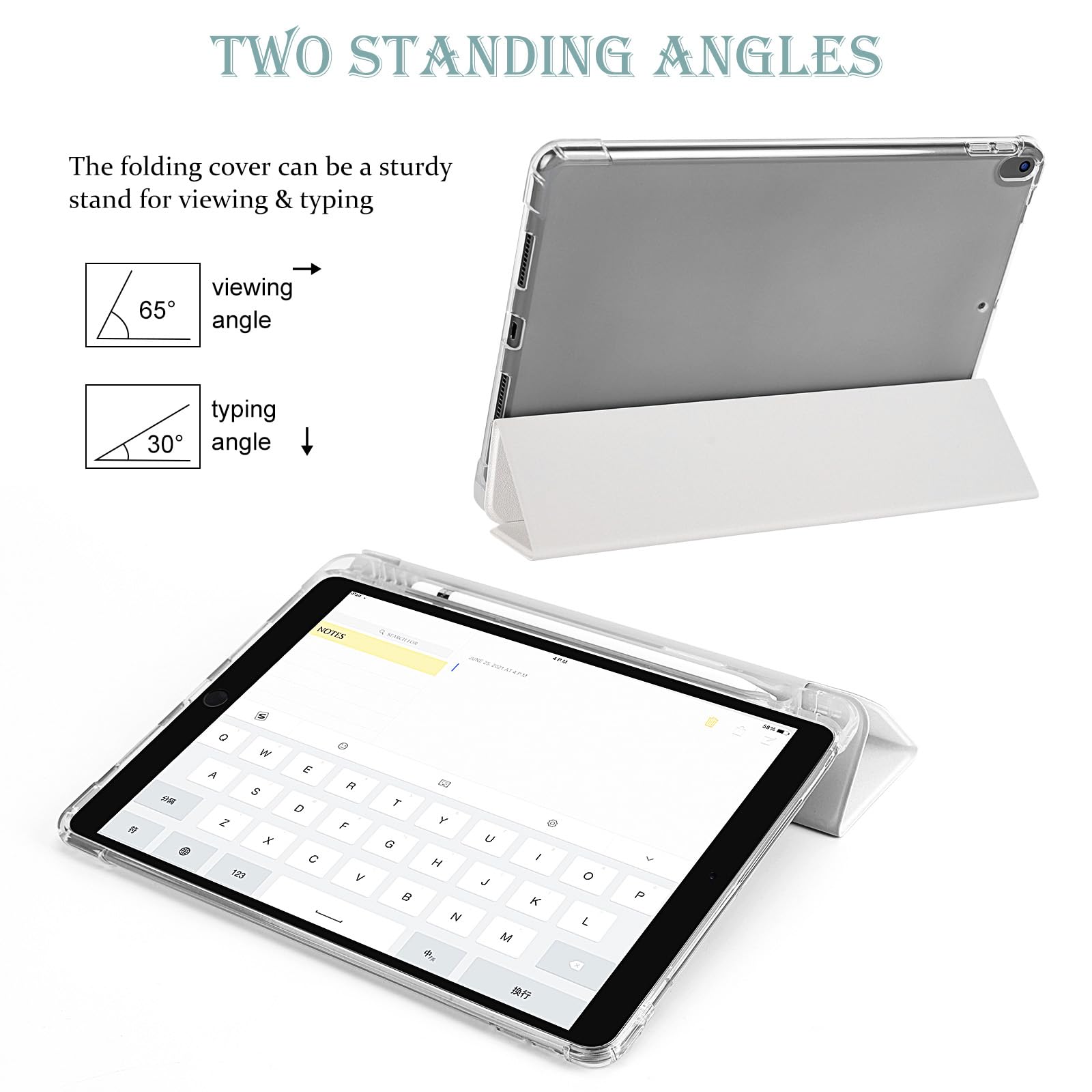 Retro New York City iPad Case - Soft Silicone Protective Cover with Smart Stand & Pencil Holder for iPad Pro 10.5 (2017) & iPad Air 3 (10.5 inch) - Perfect for Work, Travel & Home Use