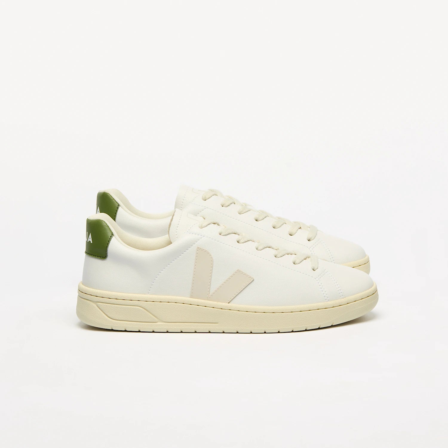 Veja Women's URCA CWL Sneakers in White Pierre Kiwi - Eco-Friendly Vegan Leather Casual Shoes for Walking, Running & Everyday Wear