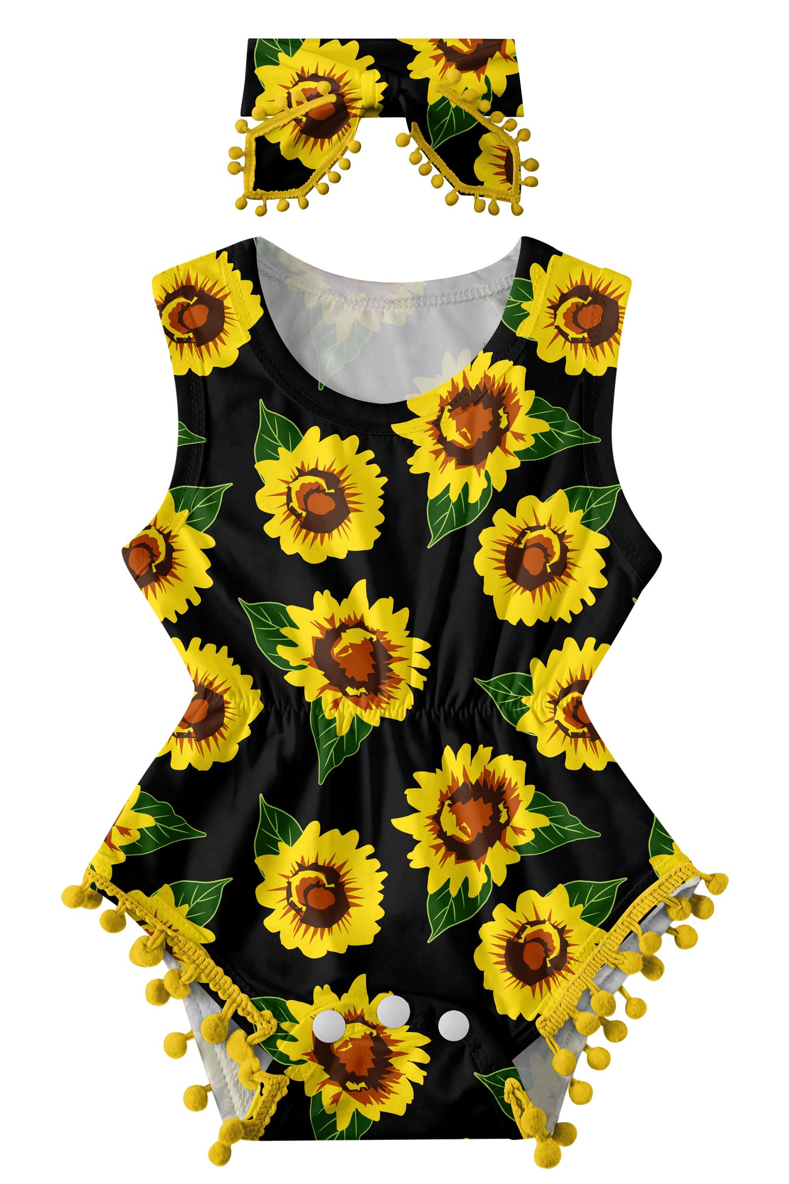 Cute Floral Romper Outfits for Baby Girls & Boys 0-24 Months - Soft Cotton Jumpsuit with Matching Headband - Perfect for Photoshoots, Playdates & Special Occasions