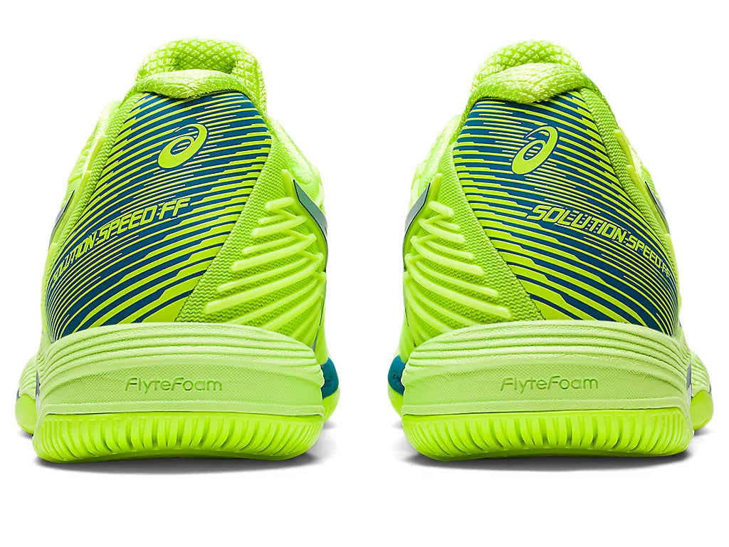 ASICS Women's Solution Speed FF 2 Tennis Shoes - Hazard Green/Blue | Lightweight Performance Court Shoes for Women | Perfect for Competitive Matches & Training Sessions