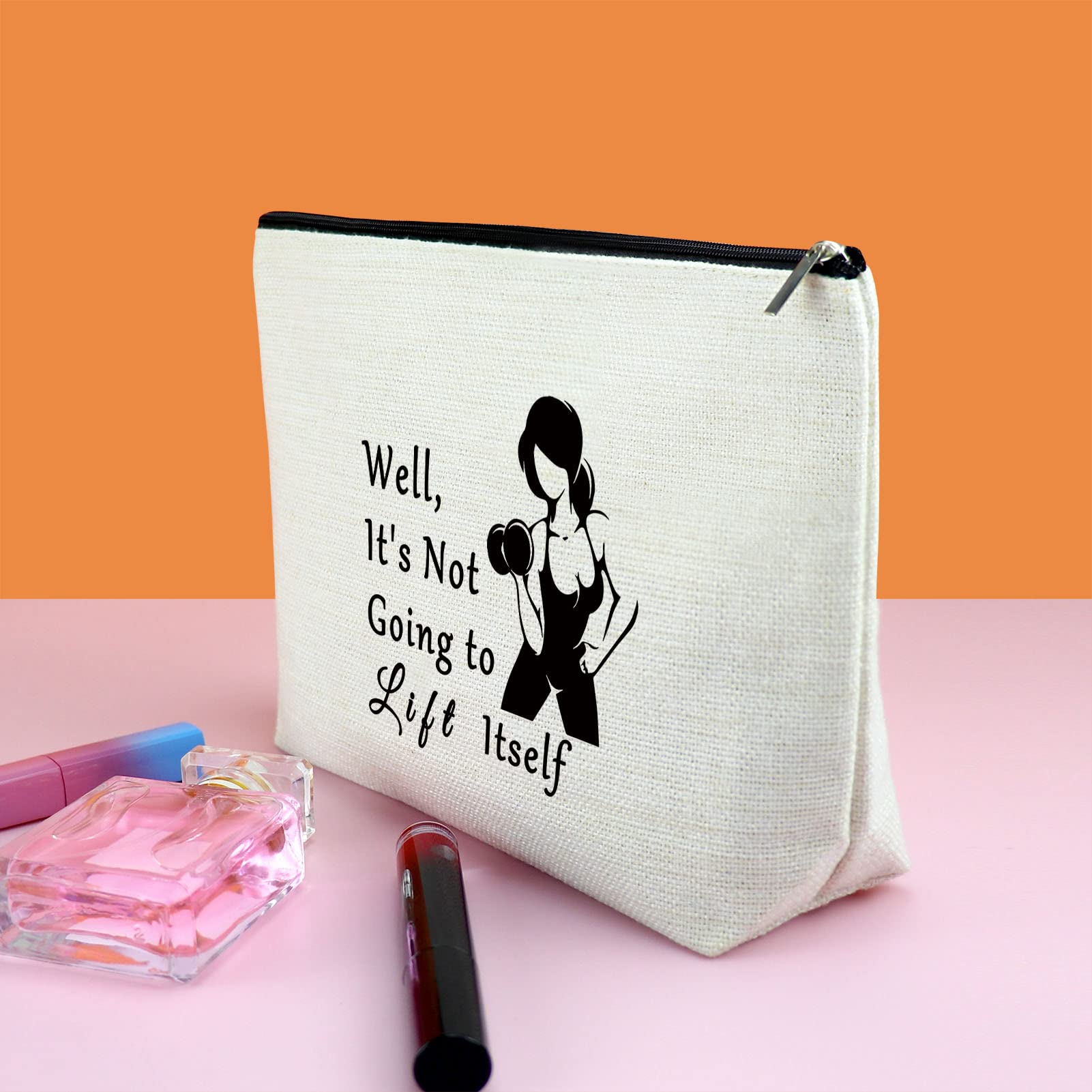 Premium Weightlifting Makeup Bag - Perfect Gift for Fitness Lovers, Coaches & Trainers - Durable Cosmetic Organizer for Gym, Travel & Work - Ideal for Appreciation, Retirement & Thank You Gifts