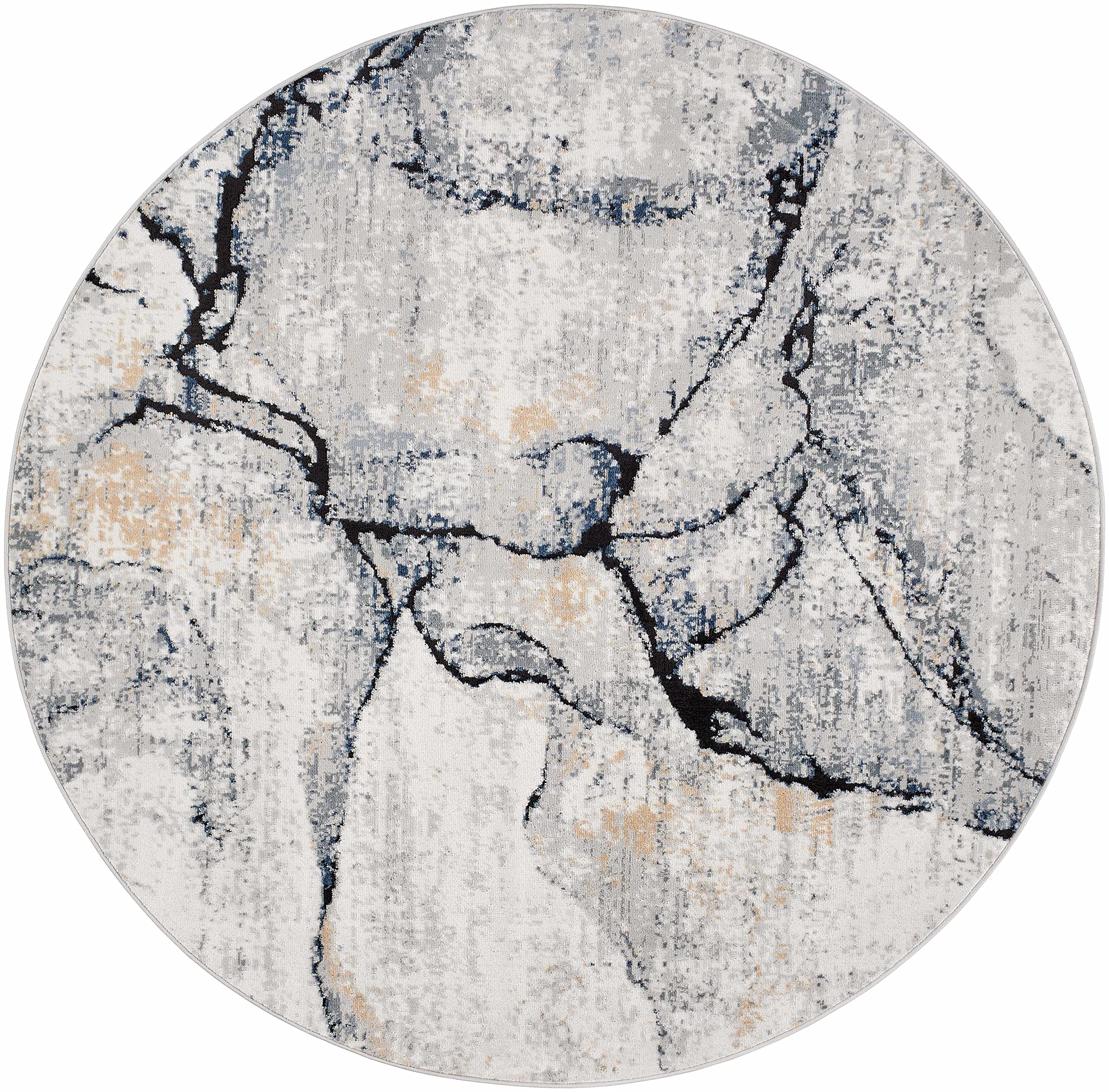 Hauteloom Fremantle Modern Round Area Rug 7'10