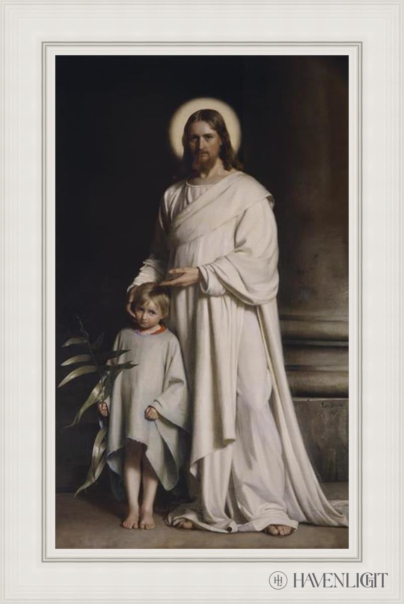 Christ With Boy By Carl Bloch - Religious Wall Art, Christian Home Decor, Biblical Painting for Living Room & Church