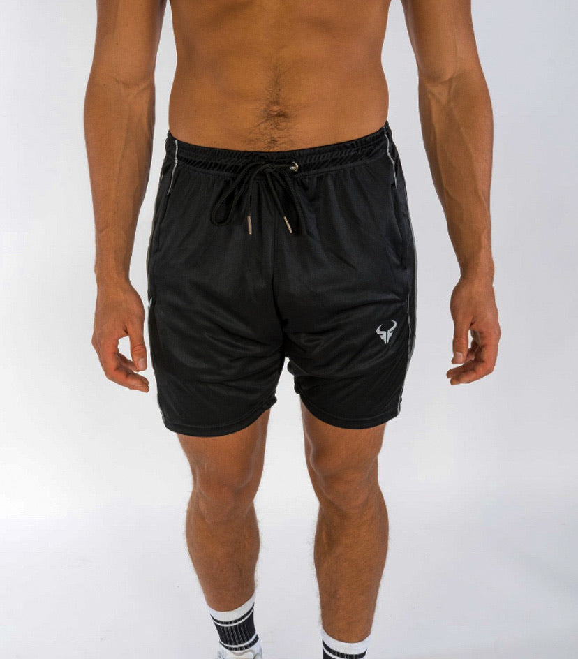 Cerus Black Element Men's Gym Shorts - Breathable Workout Shorts for Running, Training & Fitness - Lightweight & Quick-Dry Activewear for Gym, Jogging & Sports
