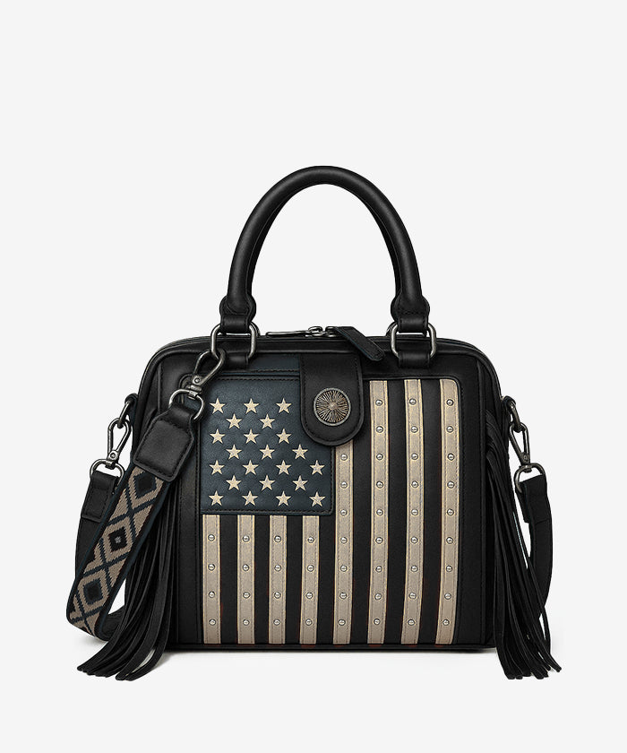 Montana West Liberty Doctor 3 Way Crossbody Bag - Limited Edition Patriotic Fringe Handbag for Women | Perfect for Work, Travel & Casual Outings