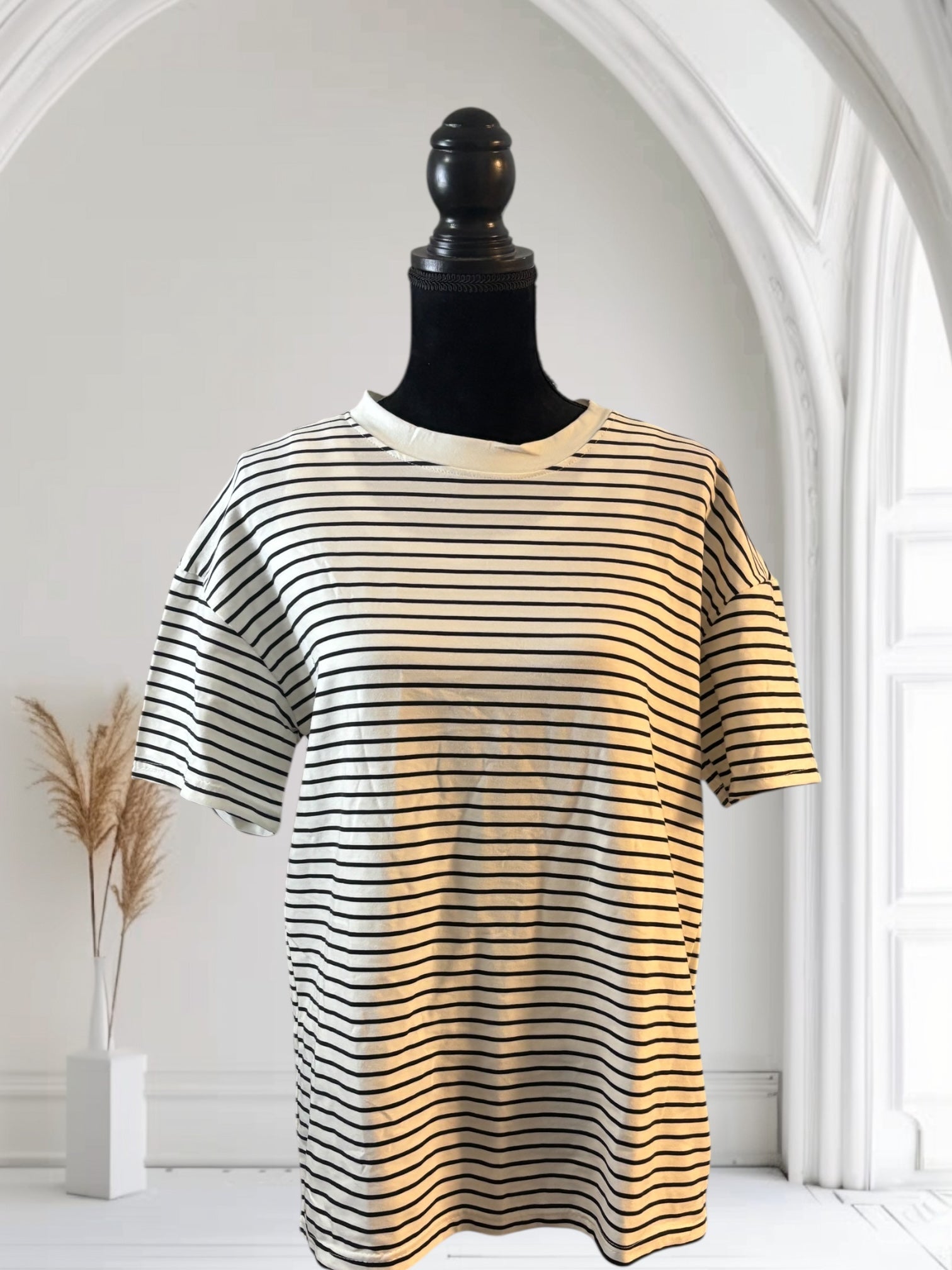Women's Striped Short Sleeve Cotton T-Shirt - Crewneck Loose Fit Casual Top for Summer, Travel & Everyday Wear