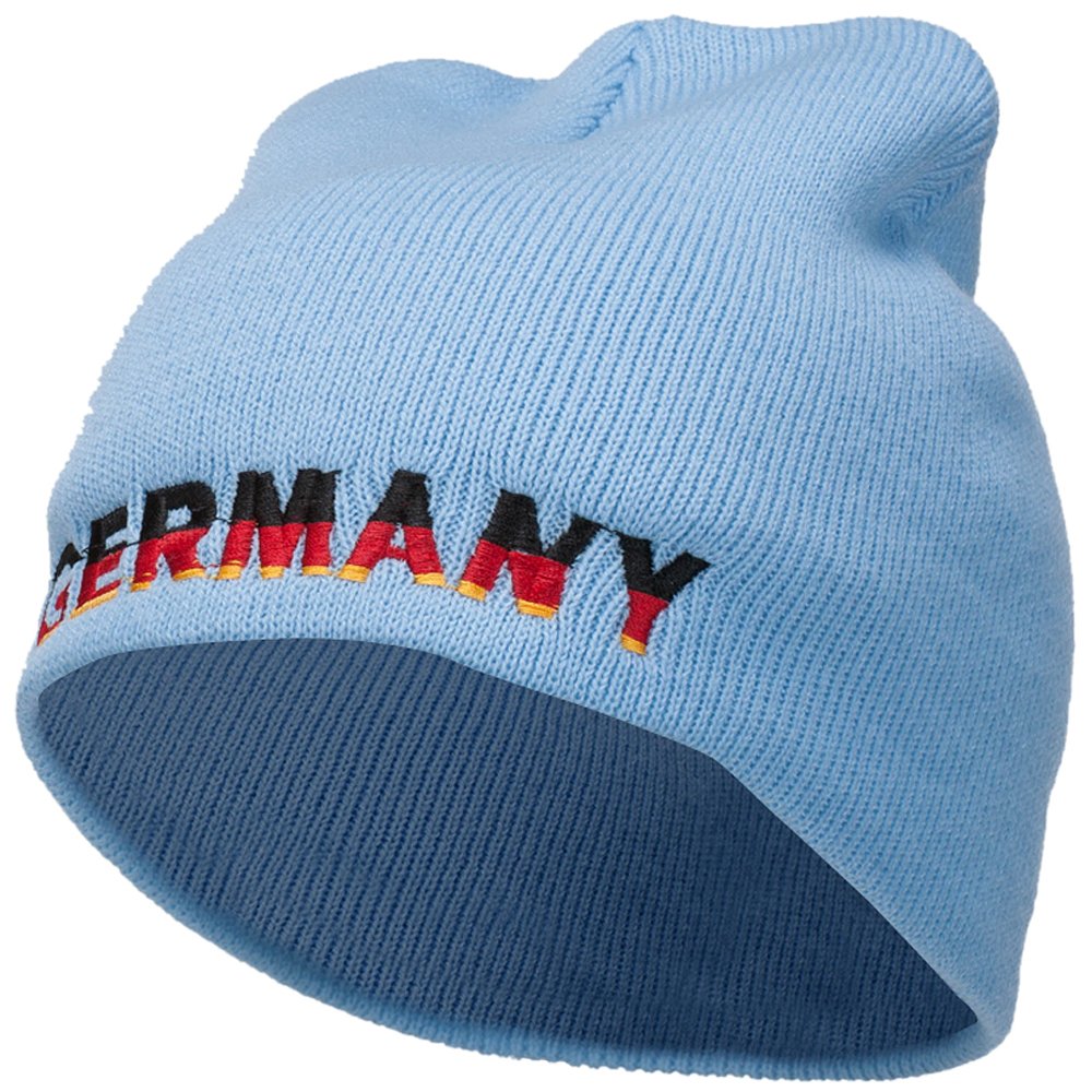 Germany Embroidered Short Beanie for Men & Women - Warm Winter Skull Cap with Embroidery - Perfect for Outdoor Activities, Skiing, and Casual Wear | e4Hats.com