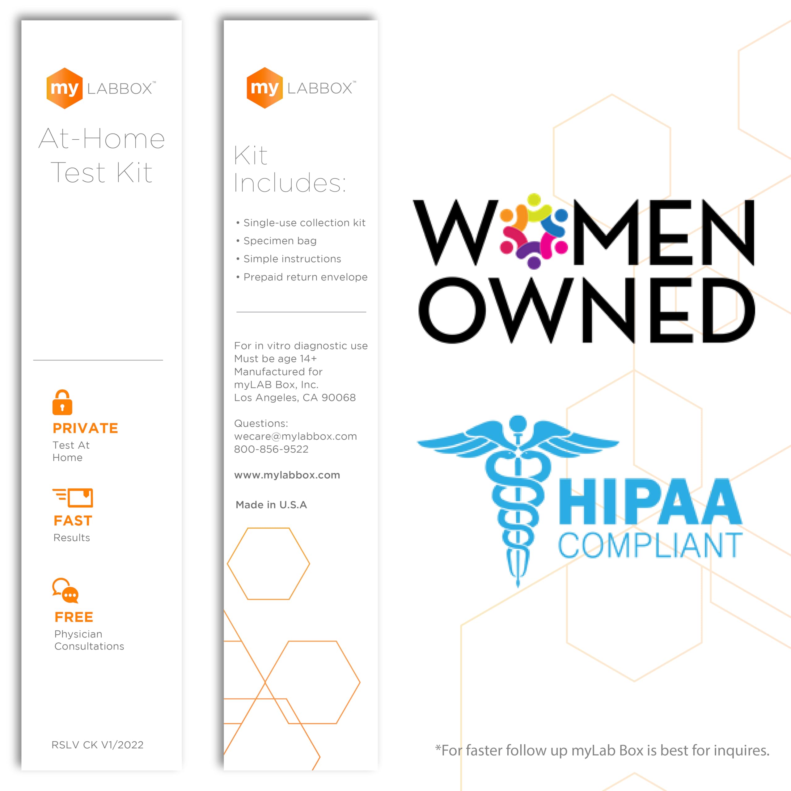 8 Panel At-Home STD Test Kit for Women - Detect Chlamydia, Gonorrhea, Hepatitis C, HIV I & II, Herpes Simplex 2, Syphilis & Trichomoniasis - Easy Vaginal Swab & Finger-Prick Blood Collection - Private & Accurate Sexual Health Screening for Peace of Mind