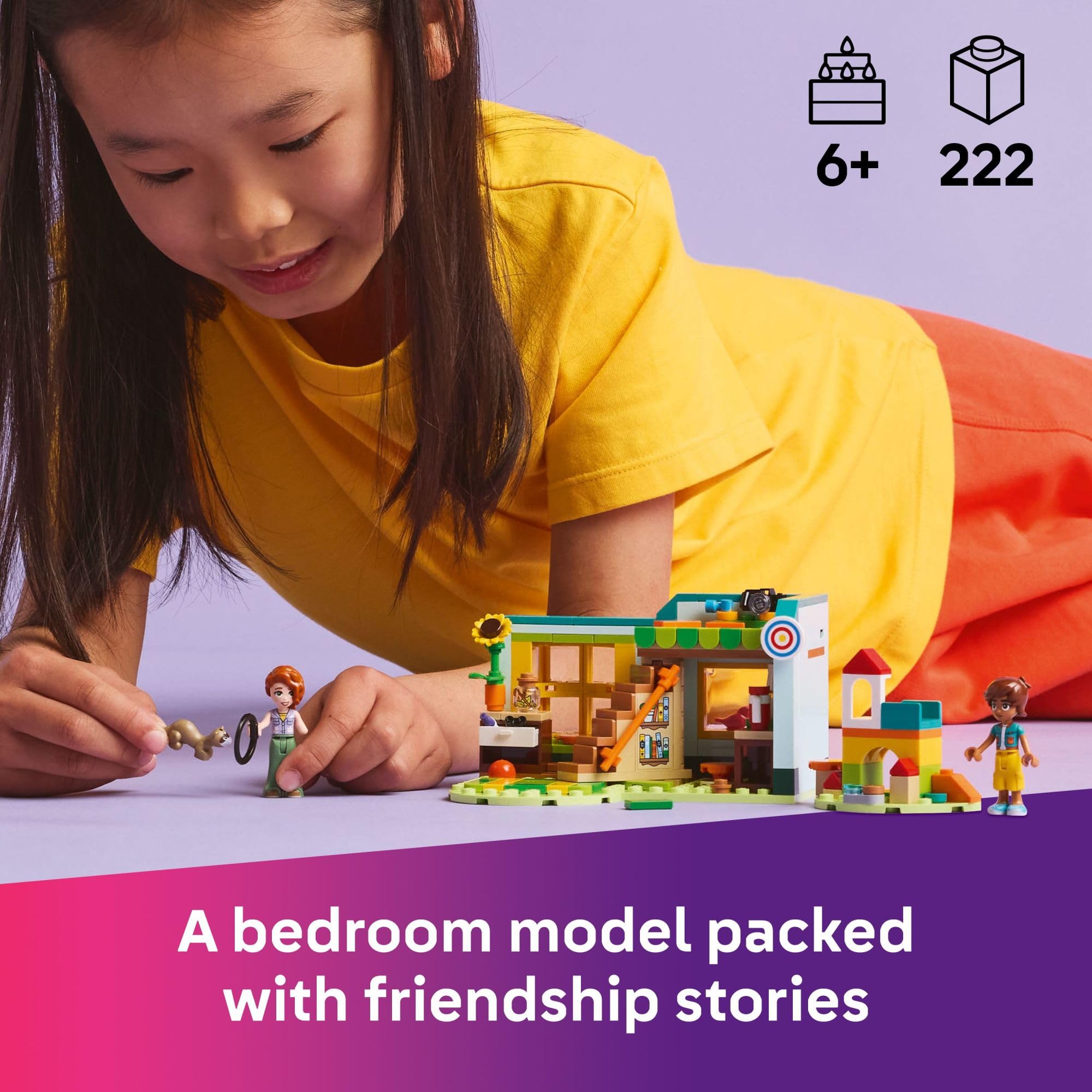 LEGO Friends Autumn’s Room Building Toy Set - Creative Pretend Play for Kids Ages 6+ (Girls & Boys) - Includes 2 Mini-Dolls, Bandit The Ferret & Bird Figure - Perfect Birthday Gift Idea - 42646 - Great for Imaginative Play, Room Decor & STEM Learning