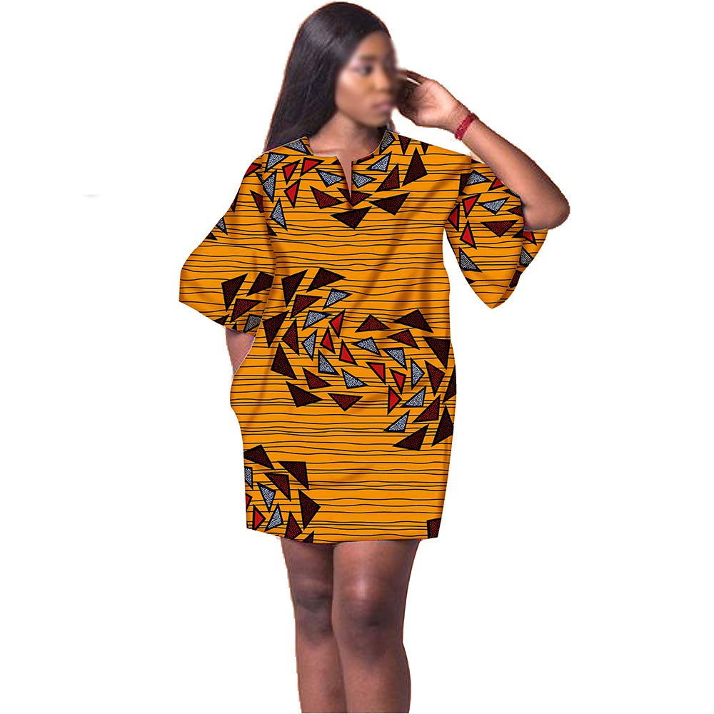 African Print Dashiki Party Dresses for Women - Fashionable Ankara Mini Dresses in Plus Sizes - Perfect for Casual Wear, Cultural Events & Summer Parties