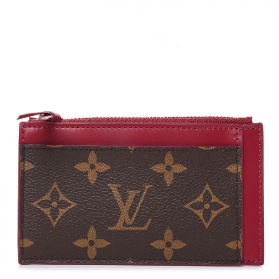 LV Monogram Fuchsia Pink Zipped Card Holder - Stylish & Compact Wallet for Everyday Use, Travel & Gifting