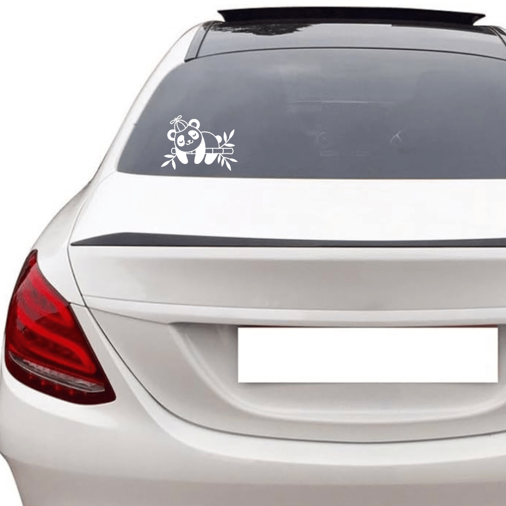 Custom EPP® Windshield & Bumper Vinyl Decal Stickers - Cute Animated Panda Design for Cars, Trucks & Motorcycles - Perfect for Personalization & Vehicle Decoration
