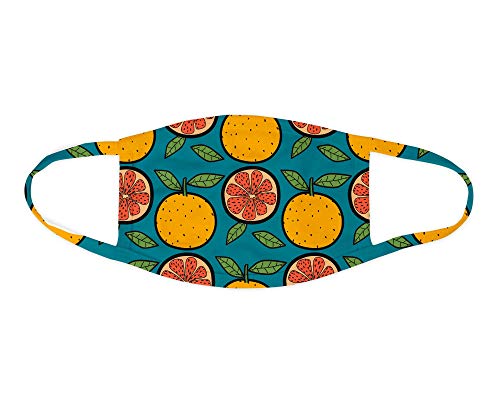 Reusable Red Orange Face Mask - Breathable Washable Cloth Face Covering for Daily Protection, Outdoor Activities & Travel