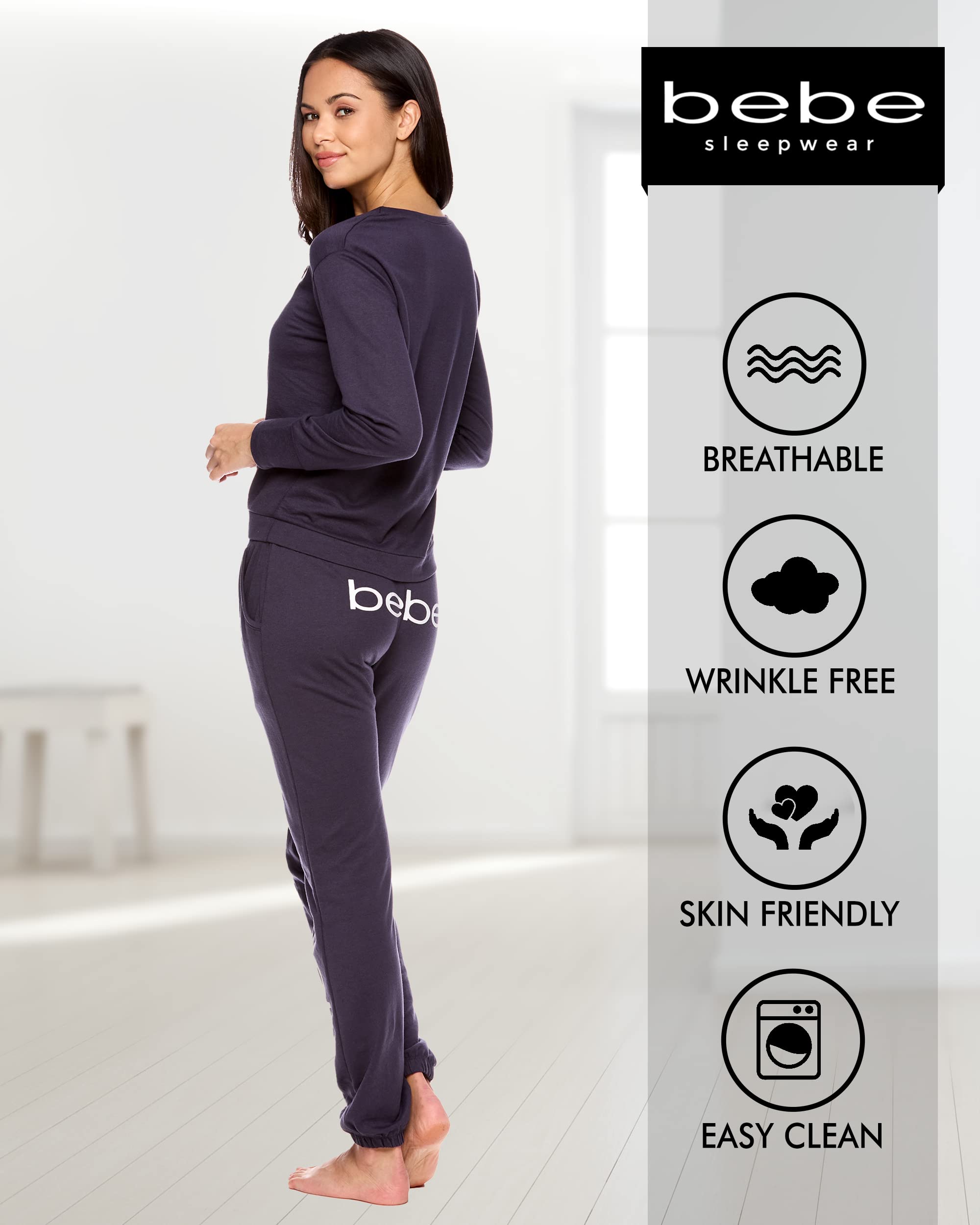 Women's French Terry Pajama Set with Pockets - Cozy Sleepwear for Lounge & Bedtime