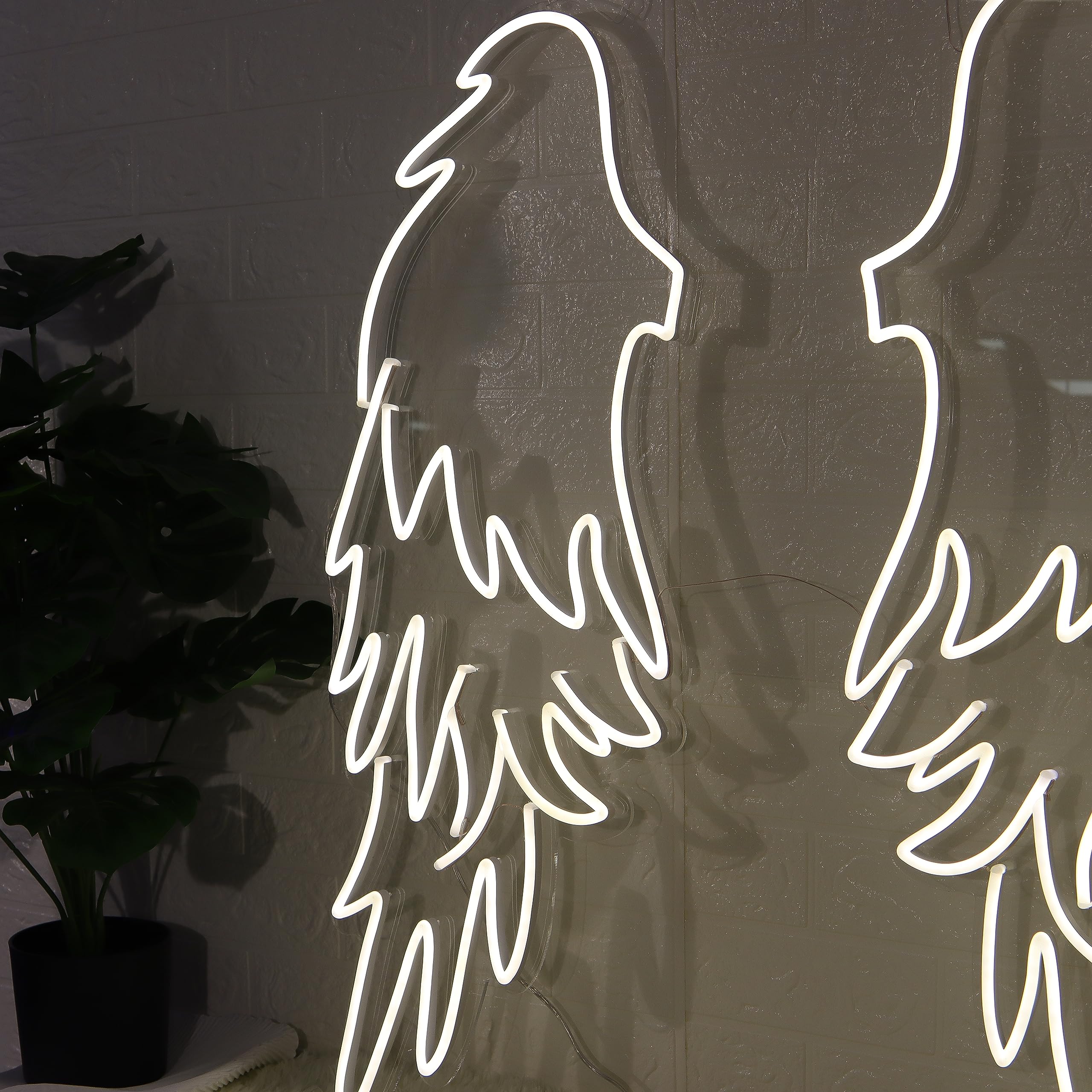 Custom Angel Wings Neon Sign - Personalized LED Wall Art for Home Bar, Pub & Party Decor - 40
