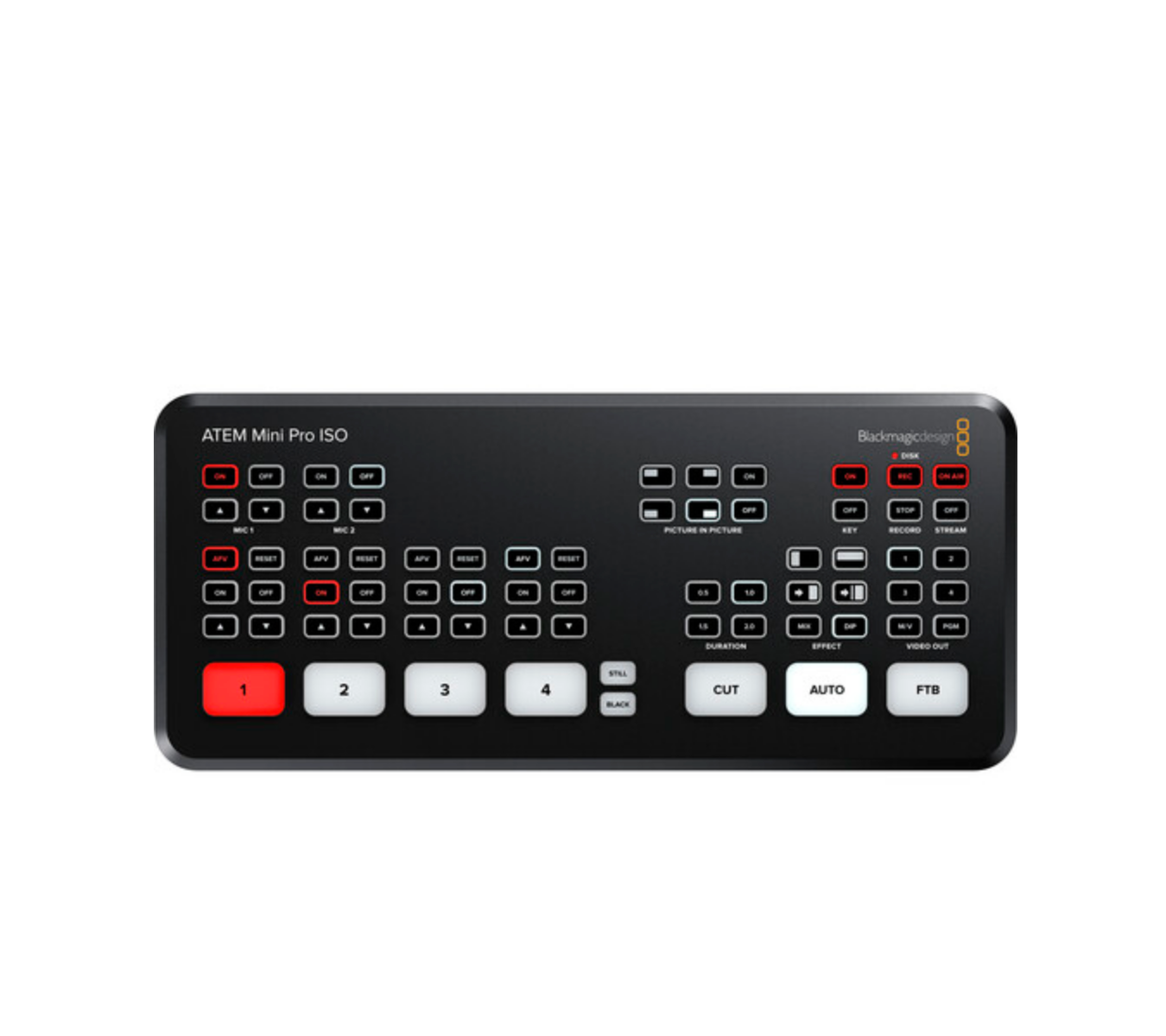Blackmagic Design ATEM Mini Pro ISO HDMI Live Stream Switcher - Professional 4K Video Mixer for Live Streaming, Podcasting & Video Production