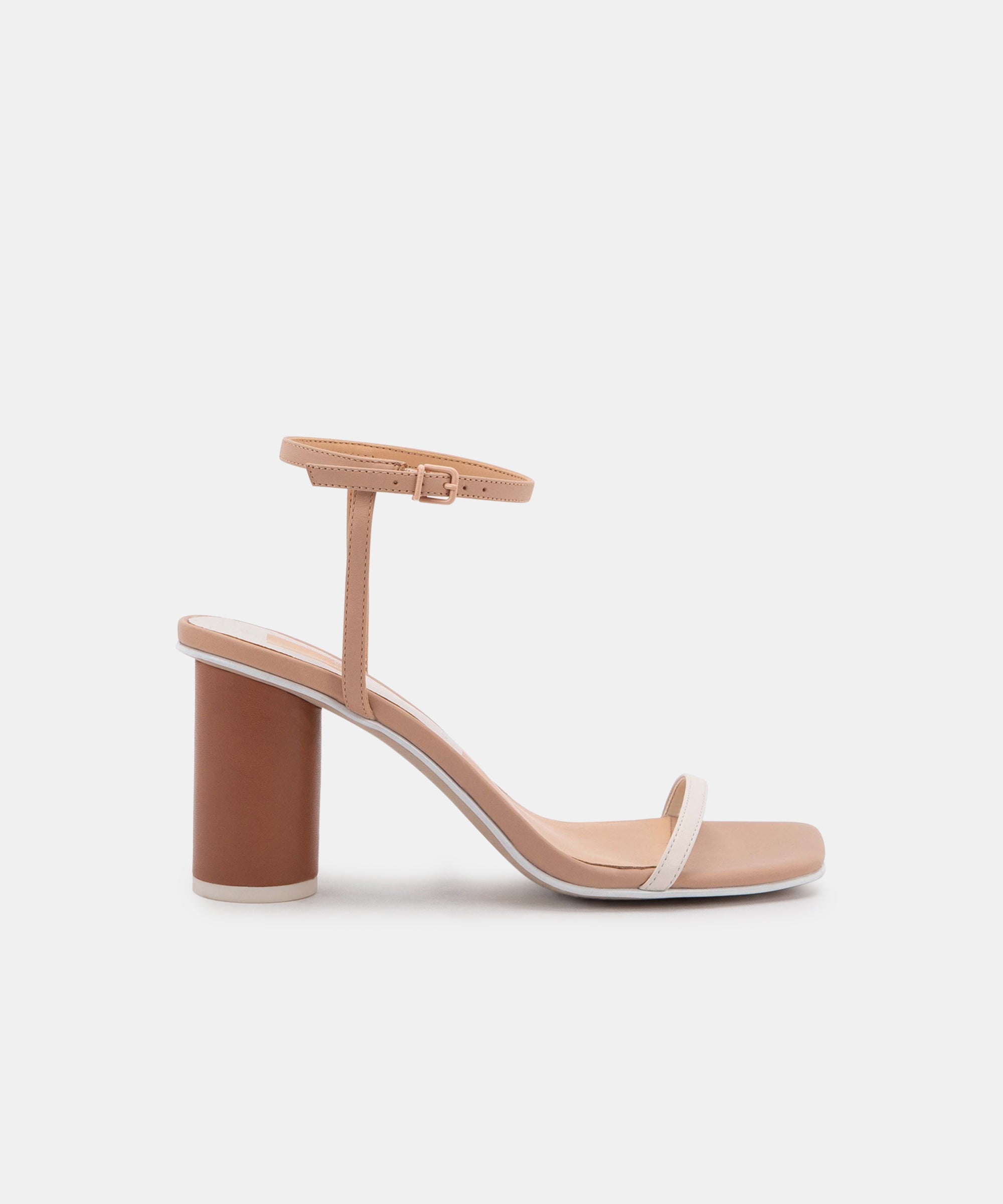NAOMEY Women's Nude Multi Leather Heels - Stylish & Comfortable High Heels for Work, Party & Evening Events