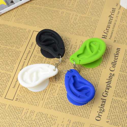 Creative Silicone Suction Stand & Cable Organizer for Smartphones - Keychain Earphone Holder for Home, Office, and Travel Use