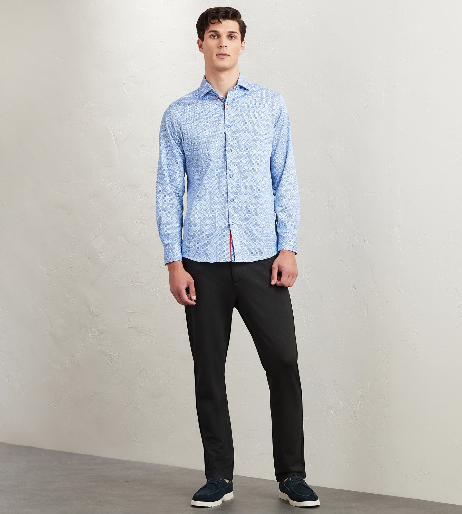 Stylish Modern Fit Long Sleeve Printed Casual Shirt for Men - Perfect for Office, Dating & Everyday Wear