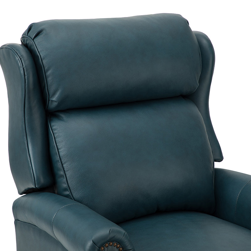 Lucina Genuine Leather Manual Recliner Chair - Handcrafted Premium Leather Living Room Furniture for Relaxation & Comfort - Perfect for Home Theater, Reading Nook, and Office Lounge