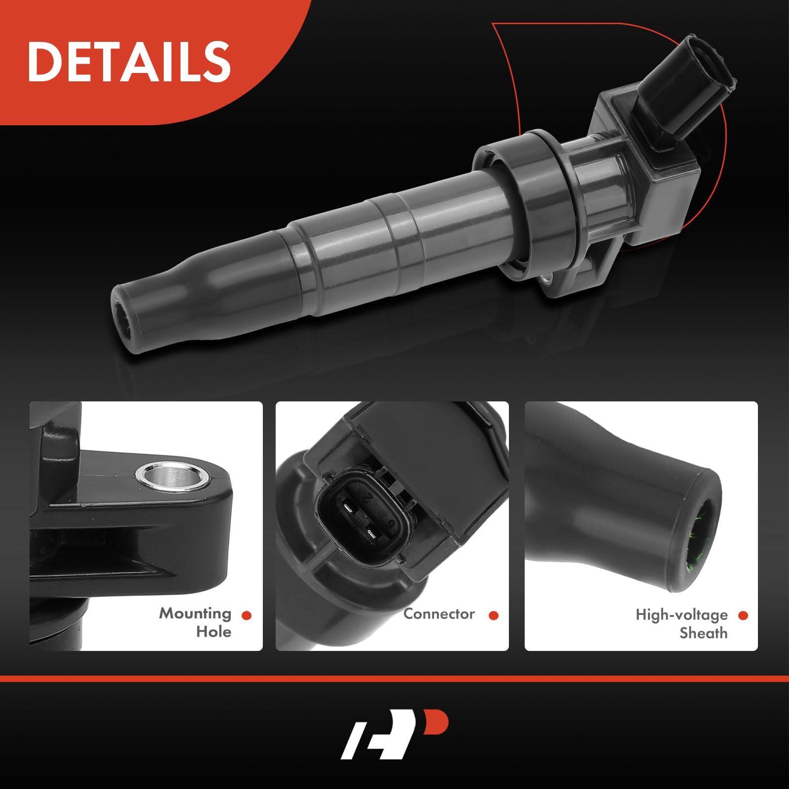 Premium Ignition Coil Pack Compatible with Hyundai Santa Fe 2010-2012, Tucson 2010-2015 | Kia Optima 2008-2015, Sportage 2011-2016 | 2.4L 4.6L 5.0L Engines | UF-611 Replacement | 4-Piece Set | Improves Engine Performance & Fuel Efficiency