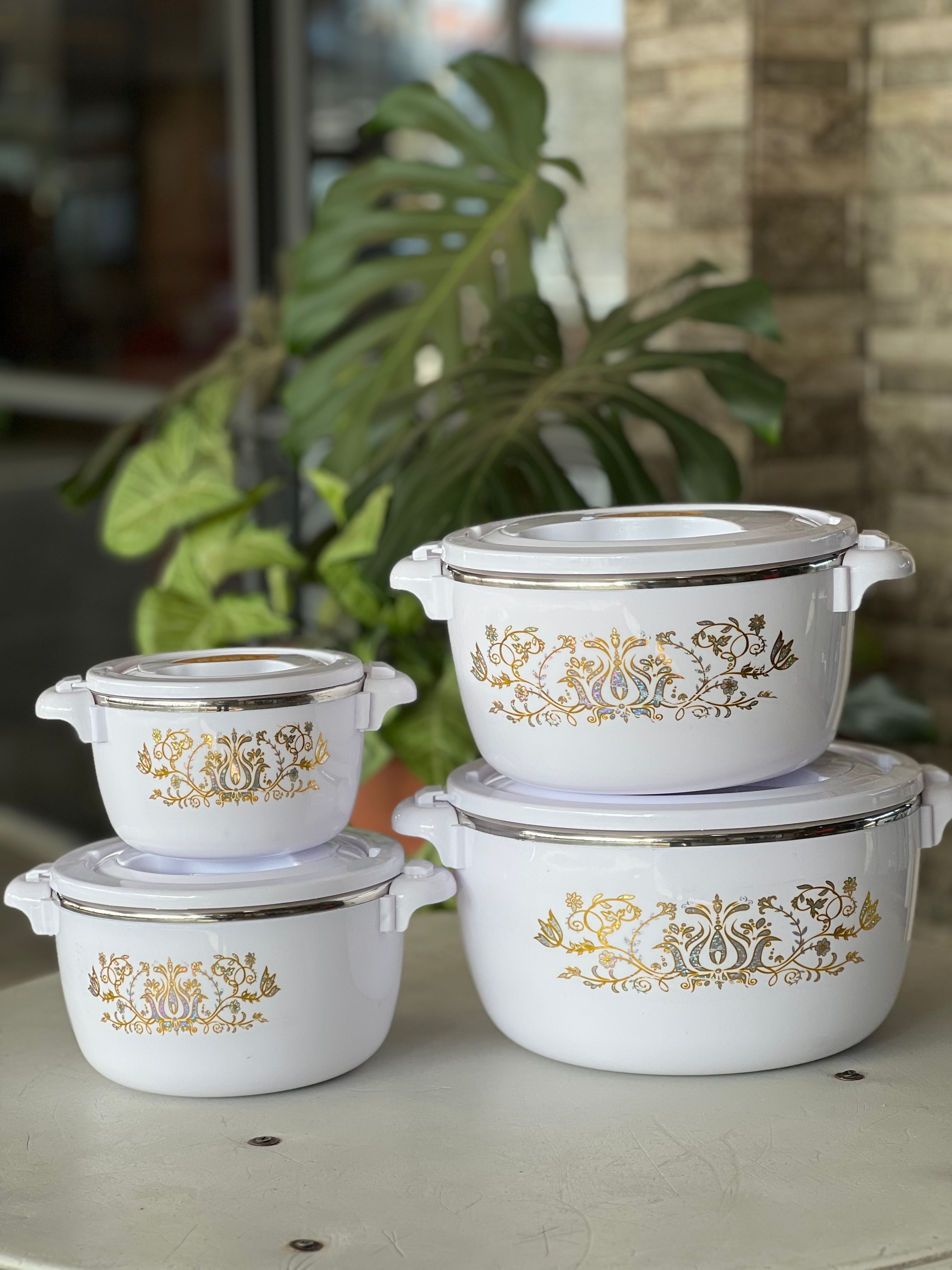 Premium 4-Piece White Casserole Set - Oven Safe Baking Dish for Casseroles, Lasagna & Roasts - Perfect for Family Dinners & Holiday Meals