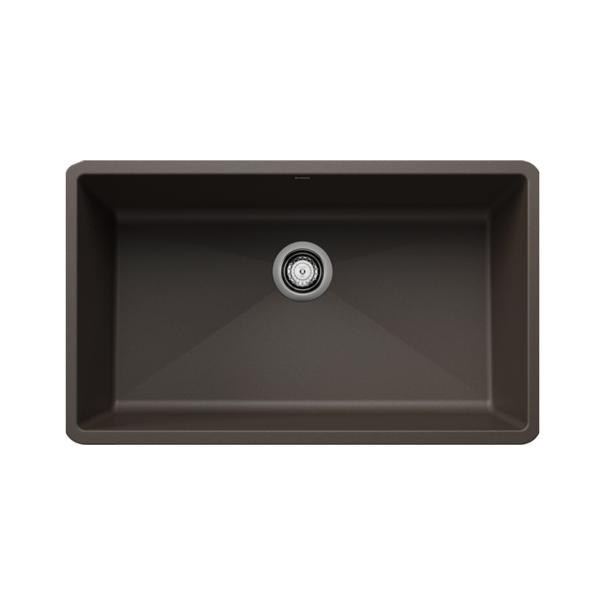 Blanco PRECIS Super Single Undermount SILGRANIT Kitchen Sink - Premium 16 Gauge Stainless Steel, Scratch-Resistant Composite Granite, Perfect for Modern Farmhouse & Contemporary Kitchen Remodels
