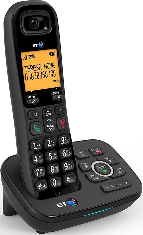 BT 1700 Digital Cordless Phone with Answering Machine - 2 Handsets, Caller ID, DECT 6.0 Technology for Clear Calls - Perfect for Home & Office Use