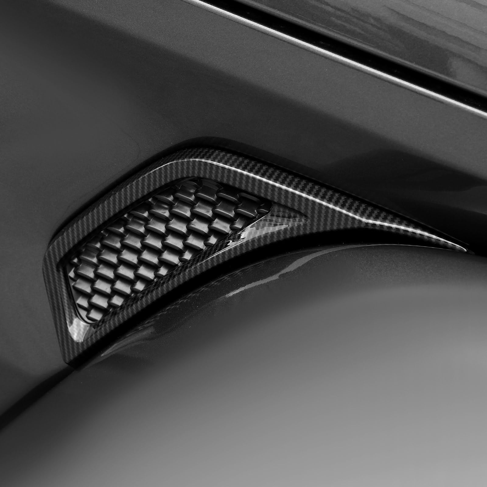 Jeep Wrangler JL JLU & Gladiator JT Side Fender Vent Decal Trim Cover (2018-2024) - Carbon Fiber Exterior Accessories - 2pcs - Off-Road & Street Style Upgrade