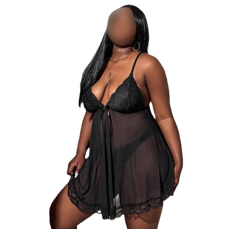 Oversized Mesh Underwear Nightdress for Women - Comfortable Sleepwear for Relaxing at Home or Lounging