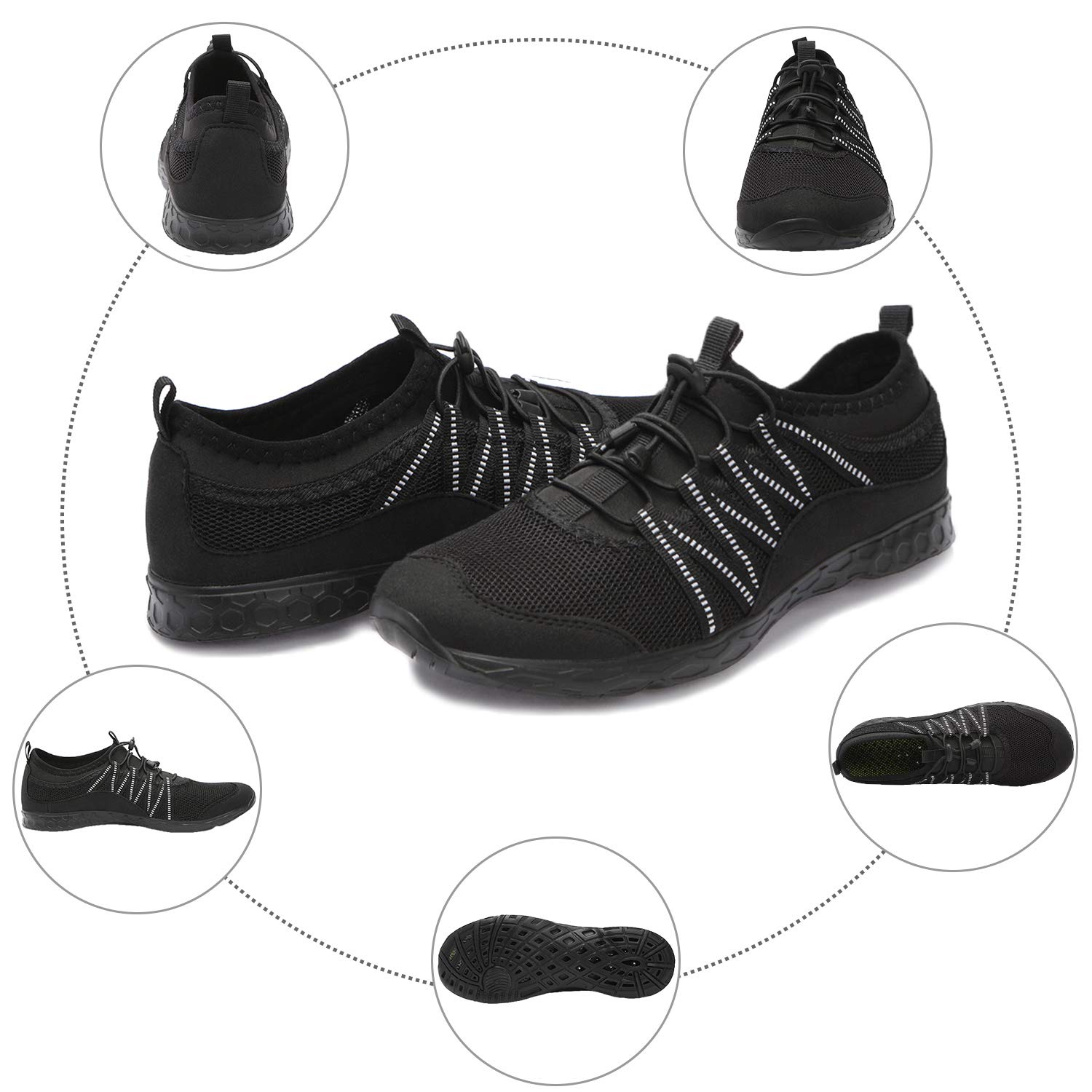 BELILENT Quick-Dry Water Shoes for Men & Women - Lightweight Aqua Shoes for Swimming, Beach, Pool, Surfing & Outdoor Water Sports - Perfect for Water Aerobics, Kayaking & Snorkeling