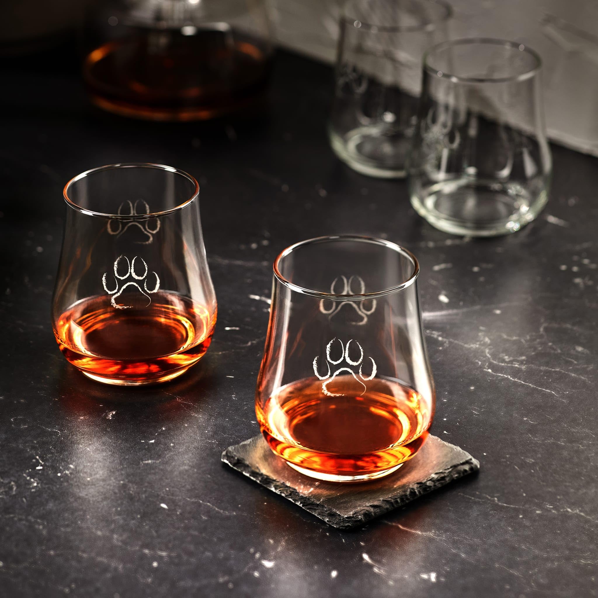 Libbey 17oz Modern Pets Posh Paw Glasses - Set of 4 for Home & Party Use