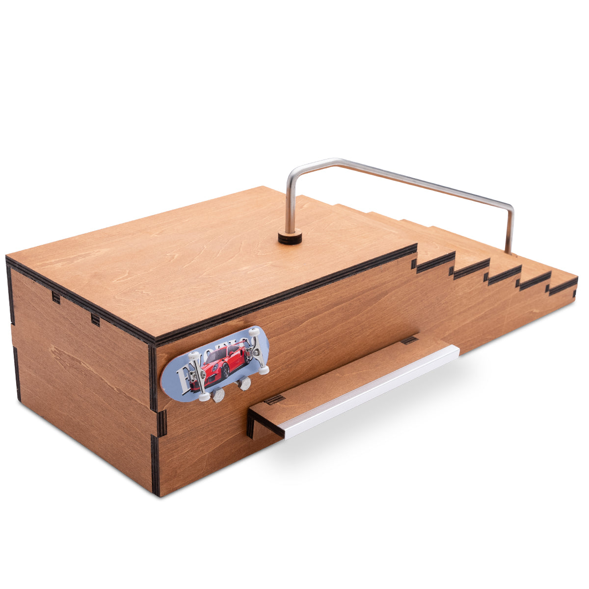 GGC Professional Fingerboard Ramp and Stairset - Skateboard Training Tool for Finger Tricks and Stunts - Perfect for Home, Office, or School Practice