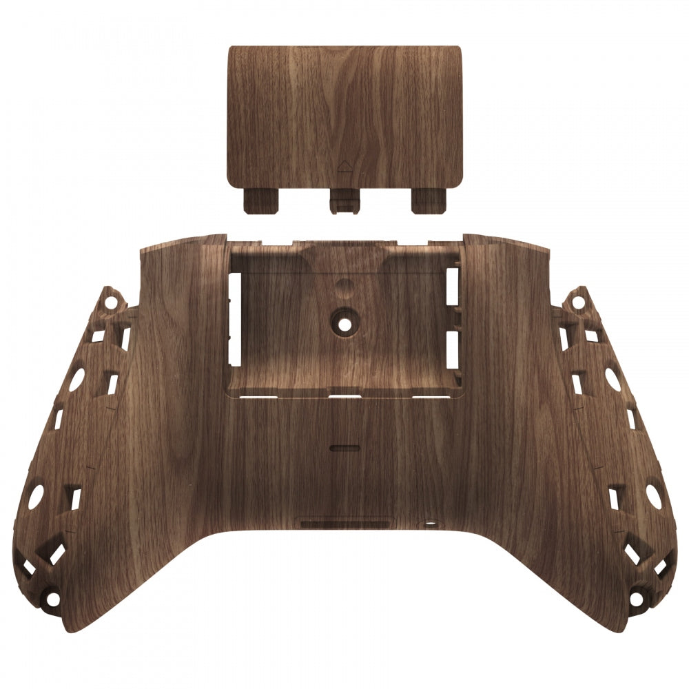 eXtremeRate Wood Grain Replacement Bottom Shell with Battery Cover for Xbox Series X & S Controller - Durable & Stylish Gaming Accessory for Enhanced Gameplay Experience