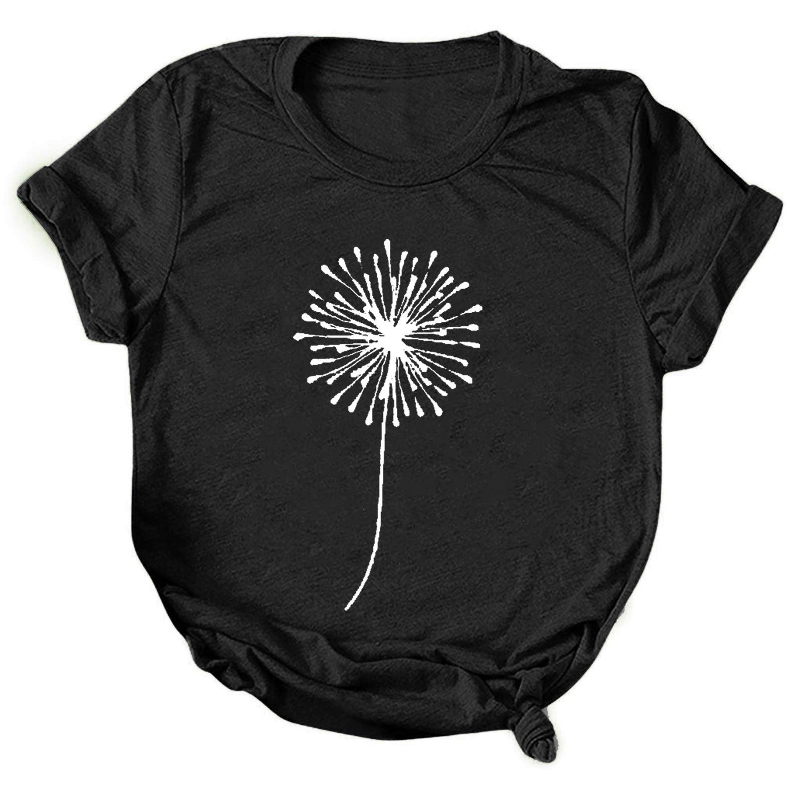Women's Casual Printed Short Sleeve V-Neck Loose Fit T-Shirt Blouse - Soft Breathable Summer Top - Sizes S-3XL - Perfect for Daily Wear, Weekend Outings & Beach Vacations