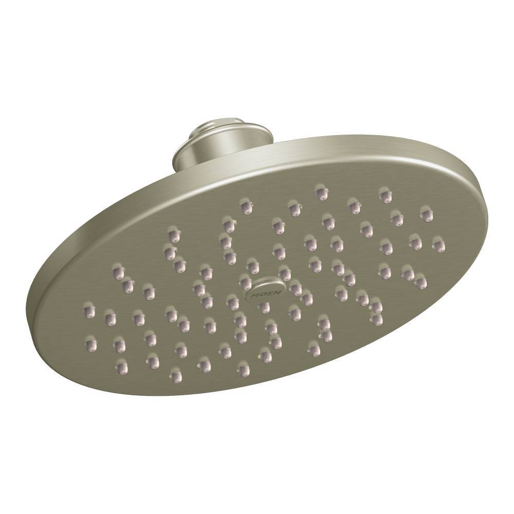 Moen S6360EPBN 8-Inch Eco Performance Rainshower Shower Head in Brushed Nickel - Water Saving Luxury Showerhead for Spa-Like Bathroom Experience