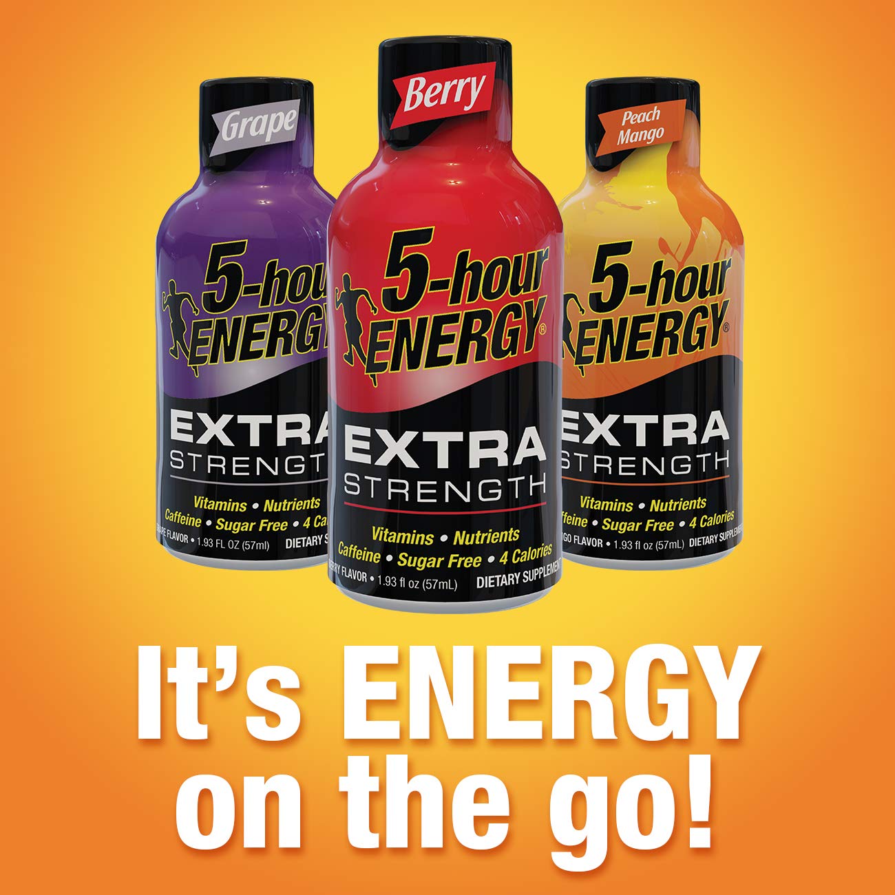 5 Hour Energy Shot Extra Strength Grape - 96 Pack of 2oz Bottles for Workout, Study & Long Drives | Caffeine & Vitamin Boost | Energy Drink Supplement